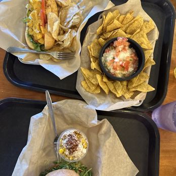 Wild Fields Brewhouse - Artichoke dip, shrimp poboy, artichoke chicken breast sandwich with elote upgrade. - Breweries Near Me - Atascadero, California