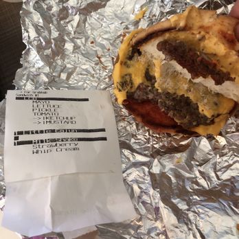 Five Guys - a hamburger wrapped in aluminum foil - Burgers Near Me - Columbia, South Carolina Five Guys - a hamburger wrapped in aluminum foil - Burgers Near Me - Columbia, South Carolina