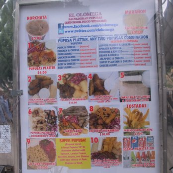El Olomega - menu - Food Trucks Near Me - Brooklyn, New York