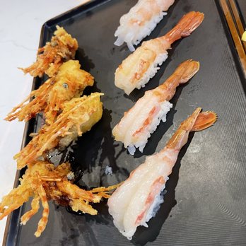 AYCE Sushi - Amaebi Sweet Shrimp(2PCS) came with fried head. Please don't forget to eat the head. Sooooo crispy and delicious - Sushi Bars Near Me - Las Vegas, Nevada AYCE Sushi - Amaebi Sweet Shrimp(2PCS) came with fried head. Please don't forget to eat the head. Sooooo crispy and delicious - Sushi Bars Near Me - Las Vegas, Nevada