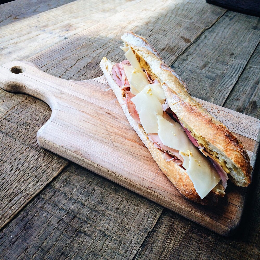 La Bête à Pain - A delicious aged cheddar, with French ham. On a freshly baked baguette. Made freshly to order. With cornichons(French pickles) optional! - Bakeries Near Me - Montreal, Quebec La Bête à Pain - A delicious aged cheddar, with French ham. On a freshly baked baguette. Made freshly to order. With cornichons(French pickles) optional! - Bakeries Near Me - Montreal, Quebec