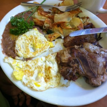 Greenleaf Cafe - Pork chop Bfast plate $7.99 - Breakfast & Brunch Near Me - Whittier, California