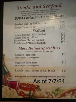 Menu photo 3 Mamajoes Italian Grill Strawberry, AZ Menu photo 3 Mamajoes Italian Grill Strawberry, AZ
