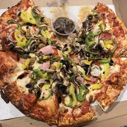 Mikey's Pizza - So GOOD! This was the Mikey's Special with banana peppers and anchovies on the side-SUPER YUMMY!