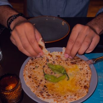 ROOP Chicago Innovative Indian Restaurant & Cocktail Bar - Chilli cheese kulcha - so good!! - Indian Near Me - Chicago, Illinois