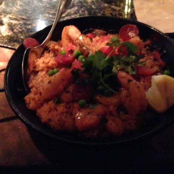 JOEY Eaton Centre - Spanish Paella ($22) lobster saffron broth, shrimp, smoked chorizo, chicken, rice - Canadian (New) Near Me - Toronto, Ontario