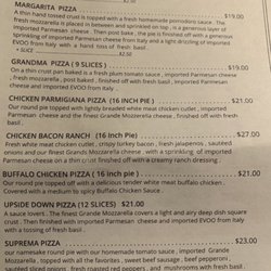 Pizza Romagna - Menu