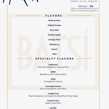 Batsí - Hookah menu - Seafood Near Me - Atlanta, Georgia Batsí - Hookah menu - Seafood Near Me - Atlanta, Georgia
