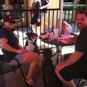 Five Guys - Outside sidewalk patio w/ puppies ! - Burgers Near Me - Redwood City, California