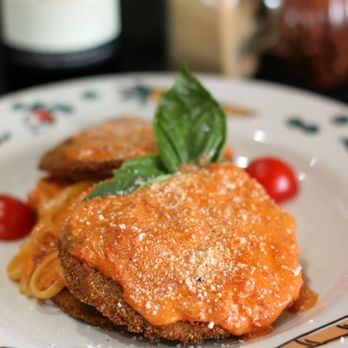 Cafe Pomodoro - Timballo Di Melanzane -Layers of thinly sliced fried eggplant, fresh pasta, and mozzarella cheese in our famous blush sauce. - Sicilian Near Me - Wilmington, Delaware Cafe Pomodoro - Timballo Di Melanzane -Layers of thinly sliced fried eggplant, fresh pasta, and mozzarella cheese in our famous blush sauce. - Sicilian Near Me - Wilmington, Delaware