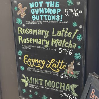 Porchlight Coffee - Seasonal Menu Board - Coffee & Tea Near Me - Akron, Ohio