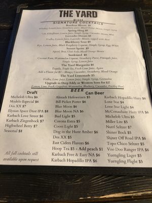 Menu photo 1 The Yard @ 1224 San Antonio, TX Menu photo 1 The Yard @ 1224 San Antonio, TX