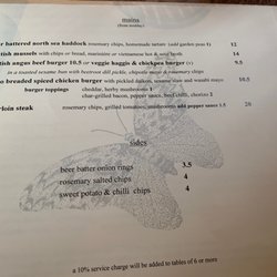 The Left Bank - Entrees menu, 17 July 2019.