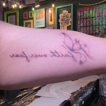 Crab Neck Tattoo - faith over fear with a butterfly i chose - Tattoo Near Me - Seattle, Washington Crab Neck Tattoo - faith over fear with a butterfly i chose - Tattoo Near Me - Seattle, Washington
