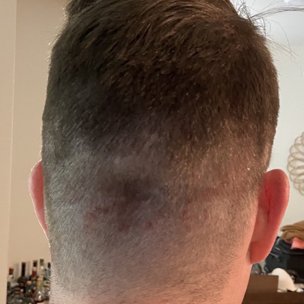 Not even faded at all, lazy work done by Jill.