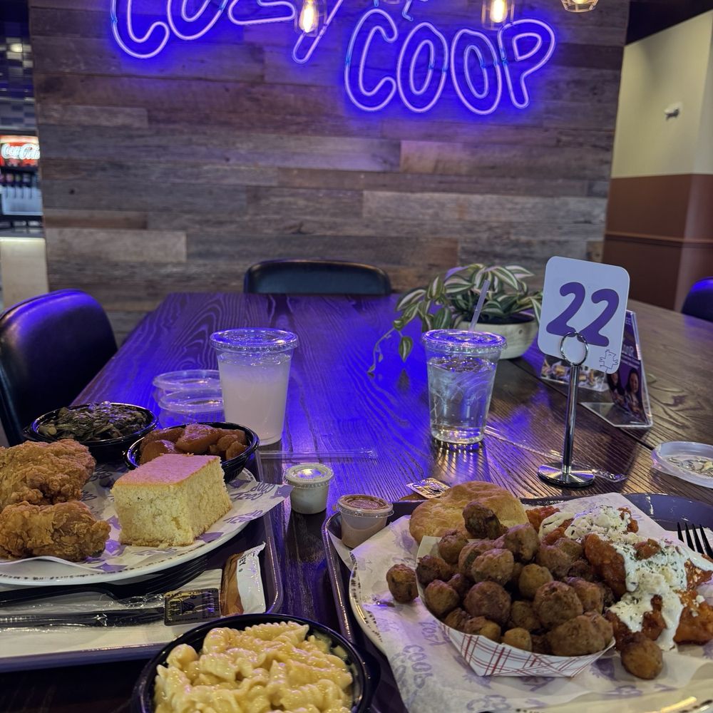 Cozy Coop - Chicken Meal 2pc Tender Meal 4pc Biscuits Cornbread Regular Collard Greens Regular Mac & Cheese Regular Candied Yams Regular Crispy Okra - Southern Near Me - Marietta, Georgia