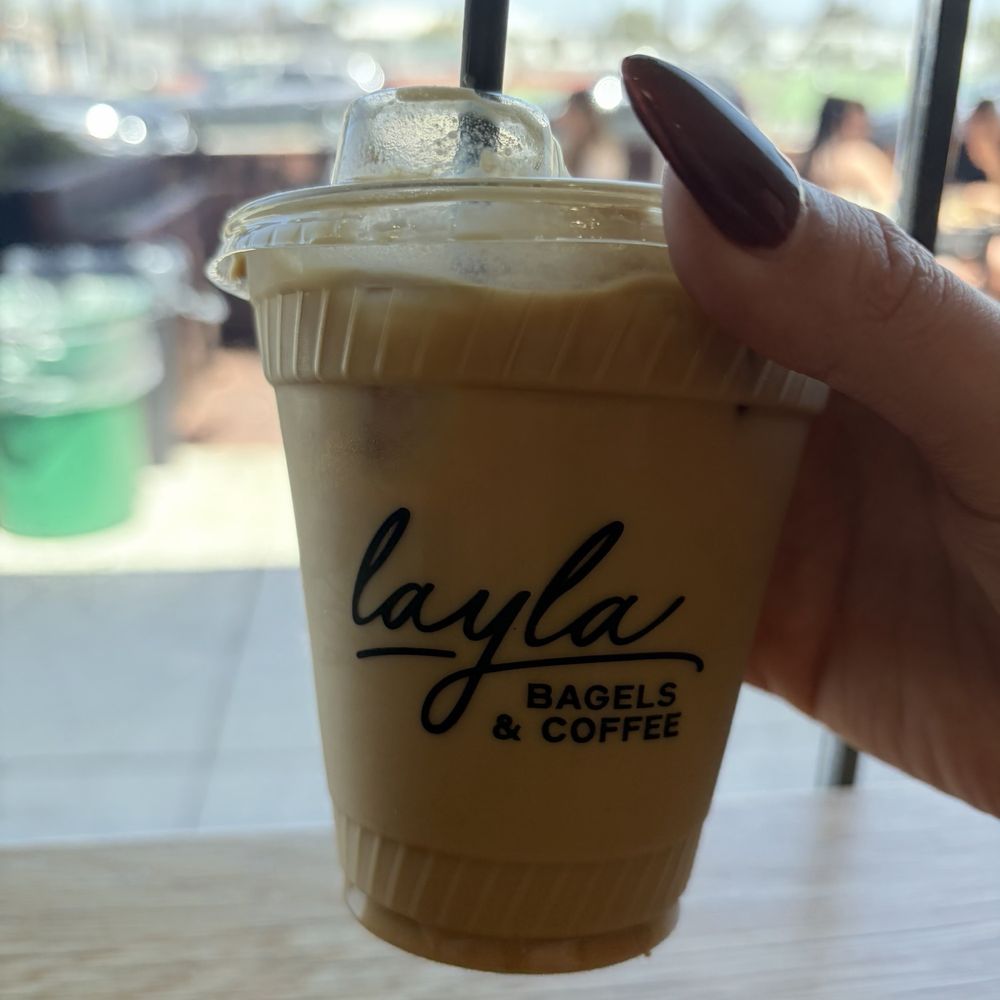Layla Bagels & Coffee - banana cream latte - Bagels Near Me - Santa Monica, California Layla Bagels & Coffee - banana cream latte - Bagels Near Me - Santa Monica, California