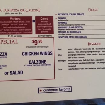 V Pizza - Menu (Feb 2015) - Pizza Near Me - Jacksonville Beach, Florida