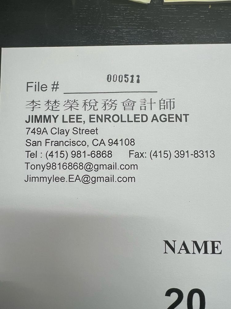 Tony Lee, EA - property tax consultant in San Francisco, CA