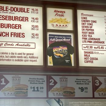 In-N-Out Burger - Menu inside above register - Burgers Near Me - Sacramento, California In-N-Out Burger - Menu inside above register - Burgers Near Me - Sacramento, California