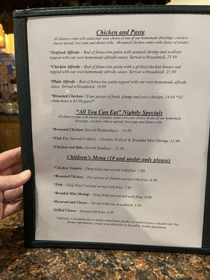 Menu photo 1 Pine Tree Supper Club New London, WI Menu photo 1 Pine Tree Supper Club New London, WI
