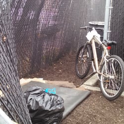 The local undesirables make camp here. The owner of the station does nothing about it.