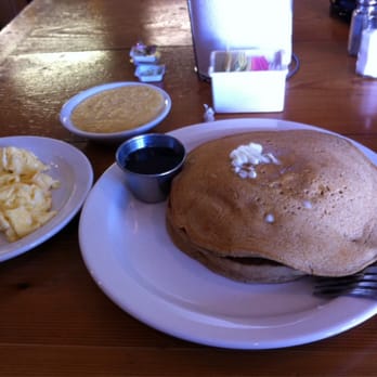 Garden Cafe - Sweet potato pancakes, eggs & cheese grits - Breakfast & Brunch Near Me - Dallas, Texas