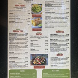Cancun Fiesta - Menu