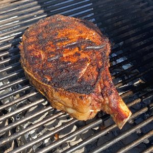 Photo of Ottomanelli & Sons Meat Market - New York, NY, United States. Rib eye bone in