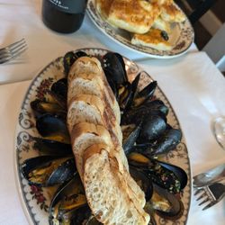 Corrado's Pizza and Gelato - Garlic mussels and fresh focaccia