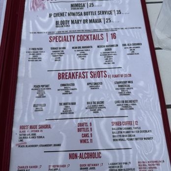 Downtown Terrace - Menu as of February 2025 - New American Near Me - Las Vegas, Nevada