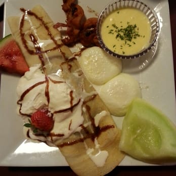 Barb & Ernie's Restaurant - Apple strudel crepe with 2 eggs and bacon. - German Near Me - Edmonton, Alberta