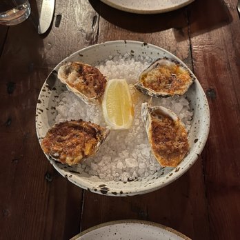 Manuela - BBQ oysters with Parmesan - New American Near Me - Los Angeles, California Manuela - BBQ oysters with Parmesan - New American Near Me - Los Angeles, California