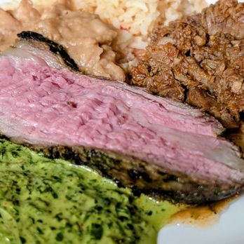 El Torito - Second plate - rice, beans, Birria, Tri-tip with Chimichurri - Mexican Near Me - Northridge, California