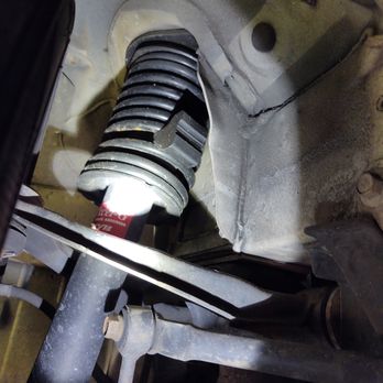 P3 Automotive - Showing incorrect coil springs installed on front wheels. These springs were designed to support the rear, which is much lighter than front. - Auto Repair Near Me - Tallahassee, Florida P3 Automotive - Showing incorrect coil springs installed on front wheels. These springs were designed to support the rear, which is much lighter than front. - Auto Repair Near Me - Tallahassee, Florida