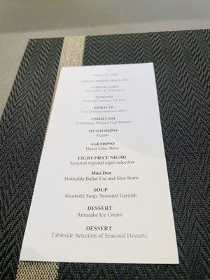 Menu photo 1 Sushi Adachi Mountain View, CA