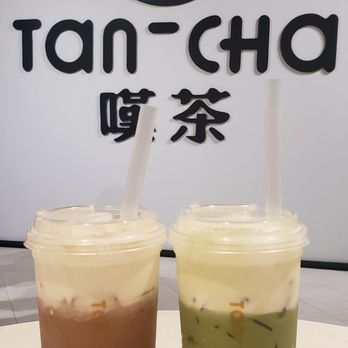 Tan-Cha - Oolong w tiramisu foam and Uji Matcha w cheese foam - Bubble Tea Near Me - Doraville, Georgia Tan-Cha - Oolong w tiramisu foam and Uji Matcha w cheese foam - Bubble Tea Near Me - Doraville, Georgia