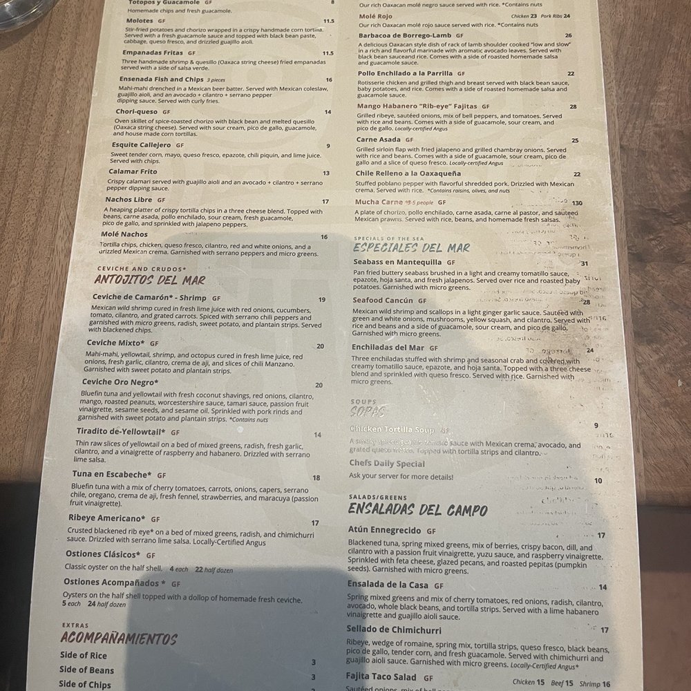 Molé Restaurant - Menu - Mexican Near Me - Spokane, Washington