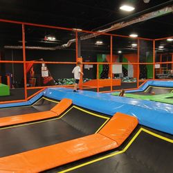 Nova Trampoline Park - Kids playing dodgeball