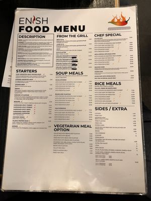 Menu photo 2 Enish Restaurant Camberwell London, XGL