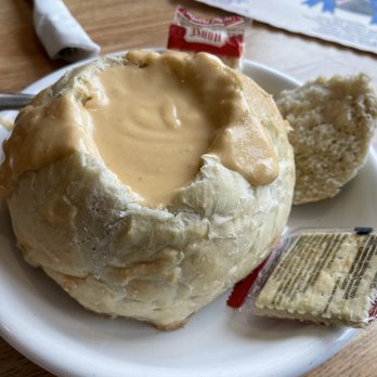 Norske Nook Restaurant & Bakery - Brócoli and cheese bread bowl. - Desserts Near Me - DeForest, Wisconsin