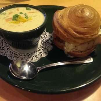 Blue Zucchini & Company - Brielicious sandwich with a cup of chicken and rice soup - Burgers Near Me - High Point, North Carolina Blue Zucchini & Company - Brielicious sandwich with a cup of chicken and rice soup - Burgers Near Me - High Point, North Carolina