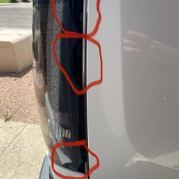 Broken tail light Broken tail light