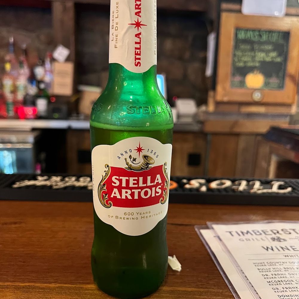 Timber Stone Grill - a bottle of stella artois beer - New American Near Me - Hammondsport, New York Timber Stone Grill - a bottle of stella artois beer - New American Near Me - Hammondsport, New York