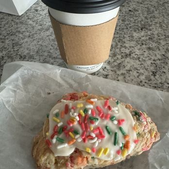 The Coffee Spot - Birthday scone and cappuccino - Coffee & Tea Near Me - Simsbury, Connecticut