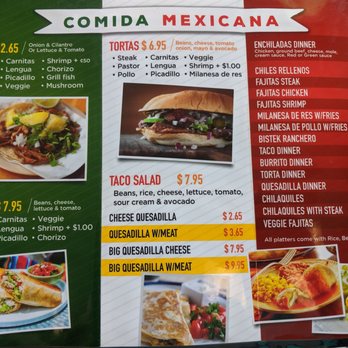Tapicozza - Menu - Mexican Near Me - Oakbrook Terrace, Illinois