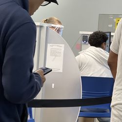Octapharma Plasma - Santa Fe Springs - The one employee that showed up for check-ins.