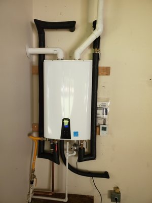 tank to tankless conversion - Removal of 75 gallon tank water heater and installation of tankless water heater