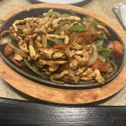 Chicken fajitas and veggies Chicken fajitas and veggies