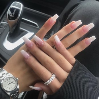 Grand Nail Spa - Ombré coffin nails - Nail Salons Near Me - Denton, Texas